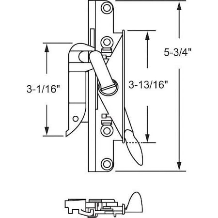 Strybuc Multipoint Casement Lock LH 34-134-15